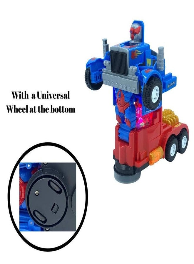 KONIGIN Play Game Robot Deform Truck Bump and Go Action 2 in 1 Converting Robot to Car Toy with 3D Lights and Music Truck Toy for Kids Boys (Multicolor) - Image 4